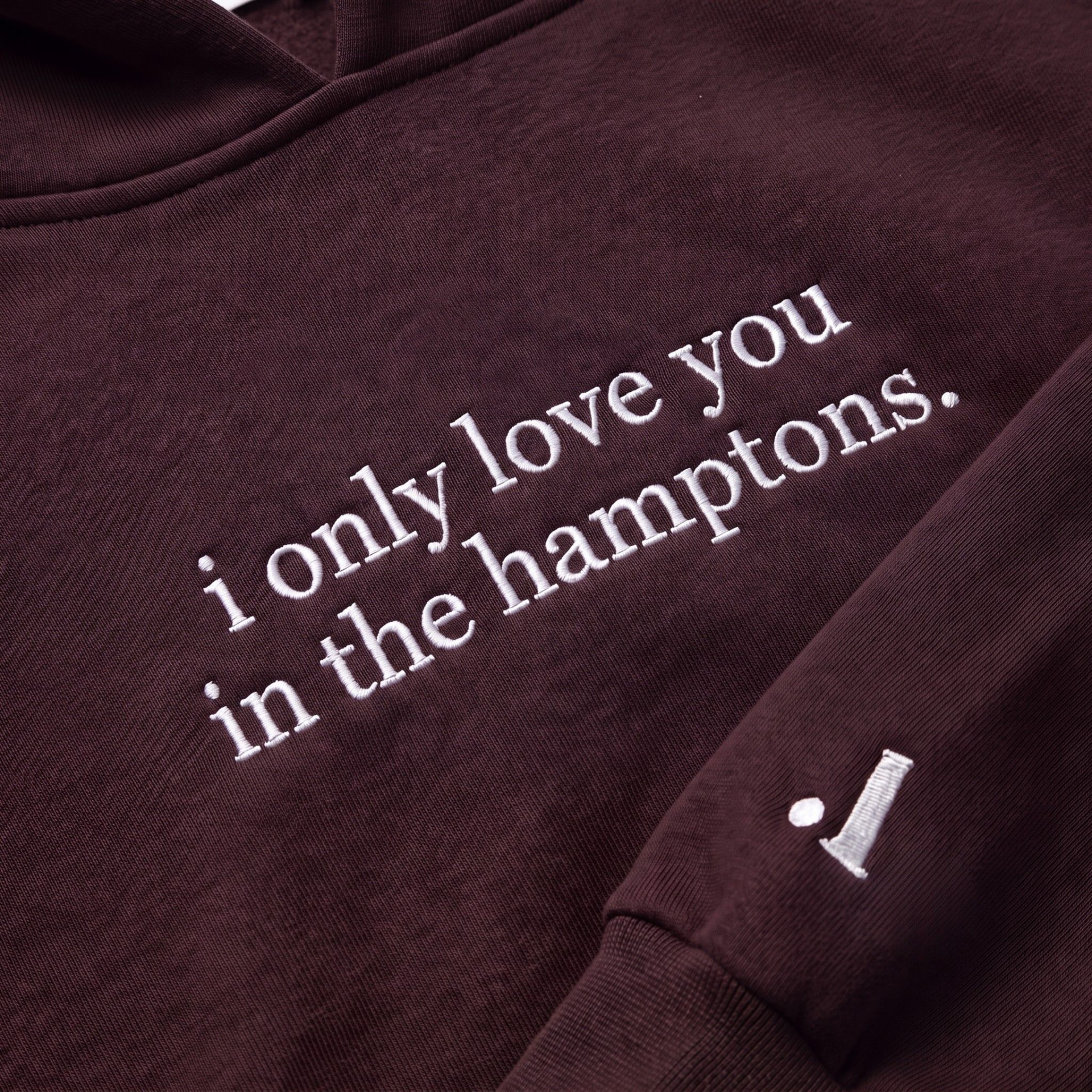 i only love you in the hamptons cropped hoodie